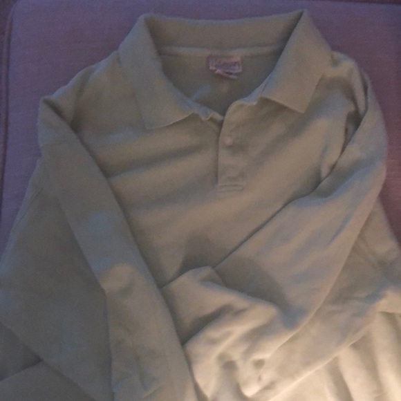L.L  Bean Men’s Lime Long Sleeve Polo Shirt Size L Tall - Picture 6 of 10